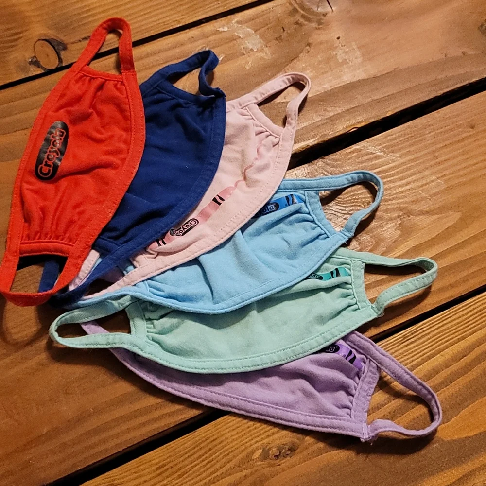 New 6 Crayola Childs‎ Face Masks